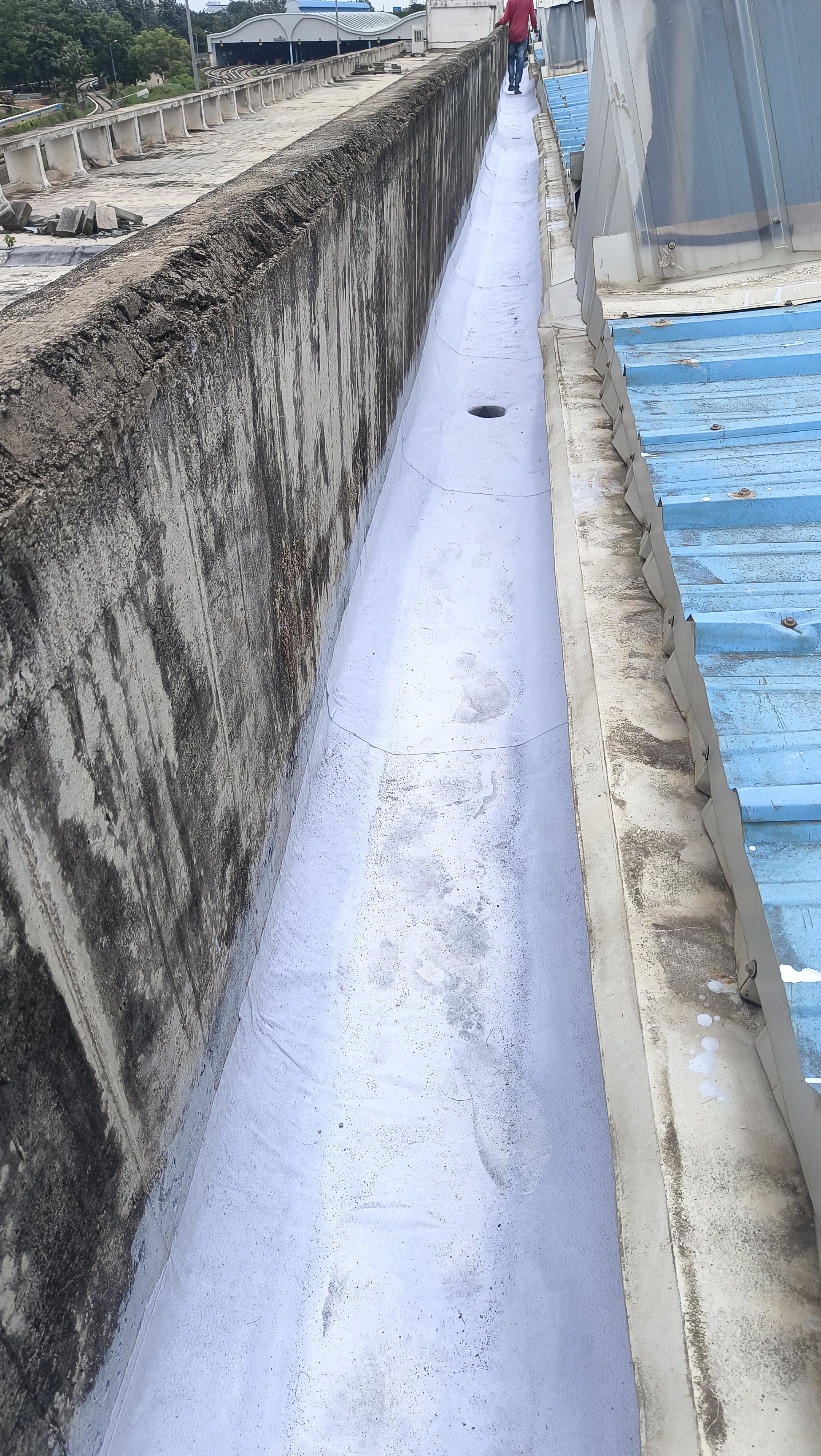 Commercial waterproofing services for service and inspection bays in Peenya, Bangalore